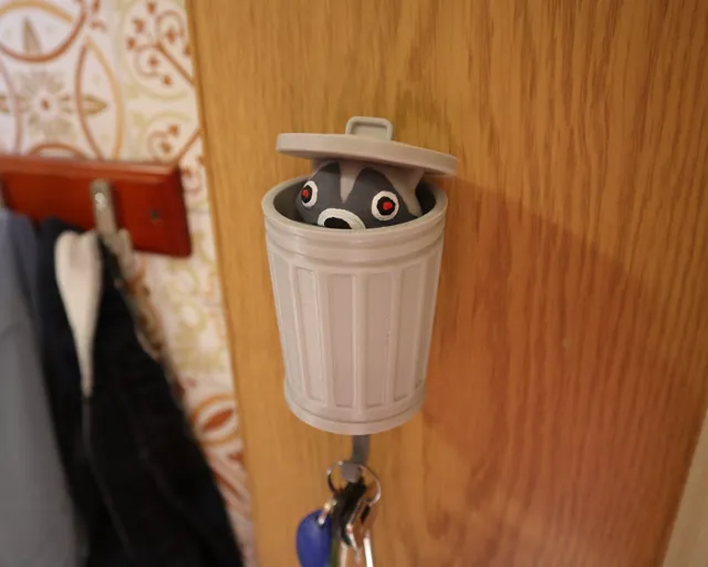 raccoon wall key holder