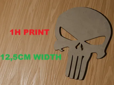 Punisher Skull | 12.5 cm Wide | 1H Print