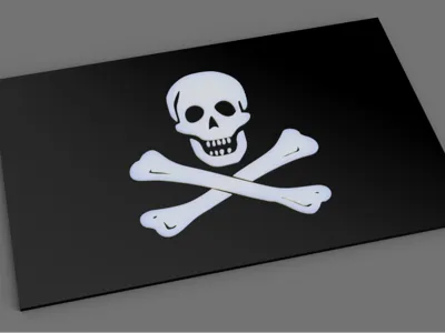 Jolly Roger Skull and Crossbones Pirate Flag