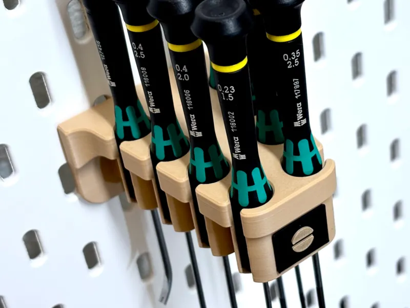 Wera 8 pcs Micro Screwdriver Holder - IKEA Skadis