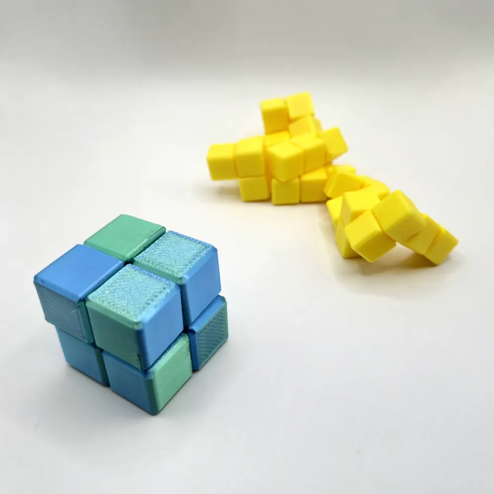 Cube Snake Puzzle - Free 3D Print Model - MakerWorld