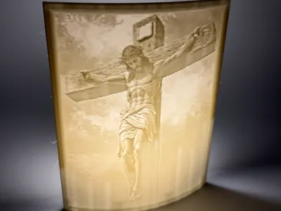 Jesus on Cross Litho