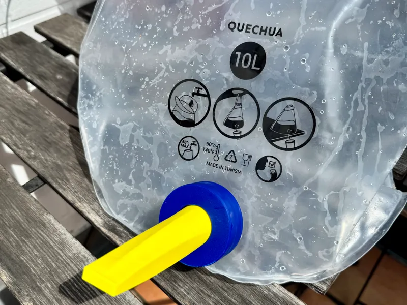 Shower adapter for 10L Quechua water bag w/FreeCad