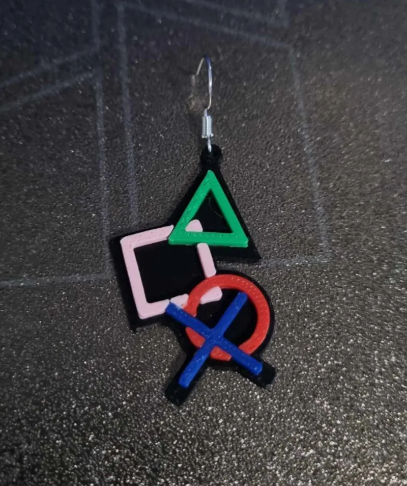 Playstaion symbol earrings