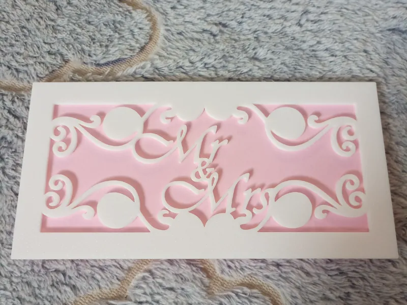 Wedding announcement (wish) - initials adjustment