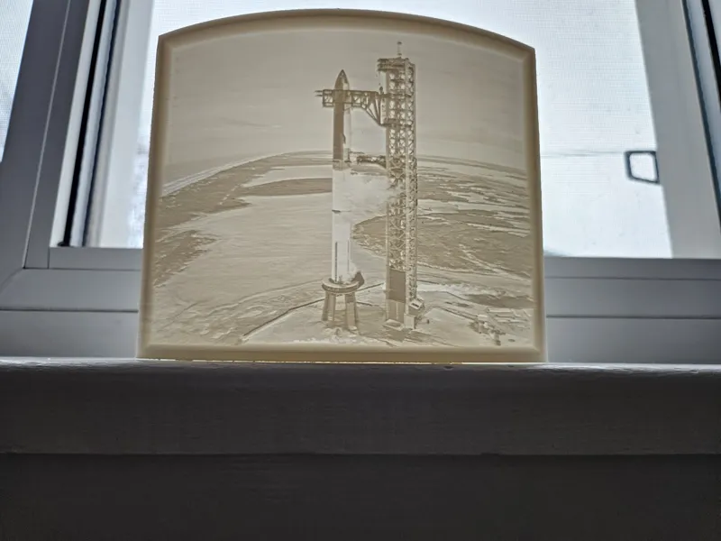 SpaceX Ship24 Booster7 Full Stack wet dress rehearsal Lithophane