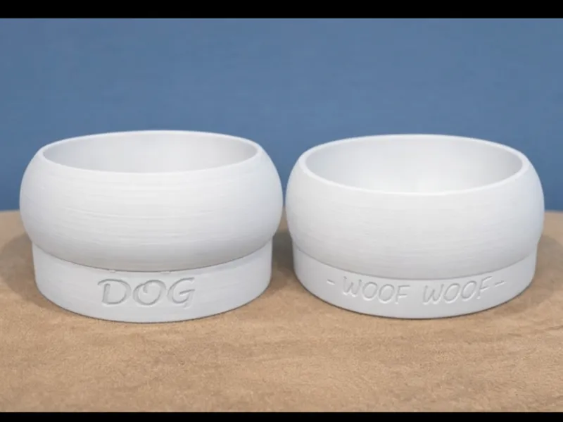 NO MESS DOG FOOD BOWL 2 VERSIONS CUSTOMIZE NAME