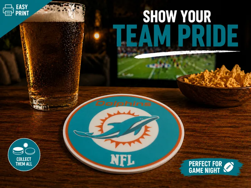 Miami Dolphins coaster nfl
