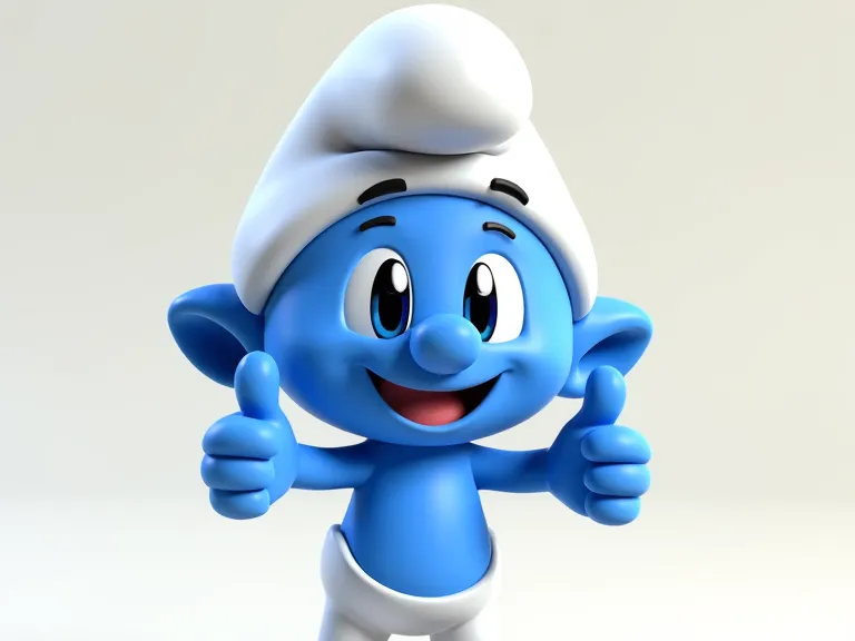Smiling Smurf Thumbs up