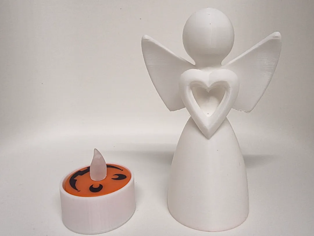 Angel tealight ornament - Free 3D Print Model - MakerWorld