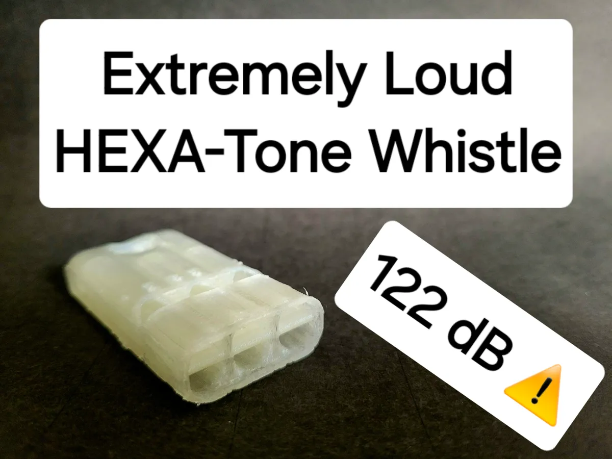 Extremely Loud HEXA-Tone Whistle by CreativeRaja MakerWorld: Download Free 3D Models - 3D model önizlemesi