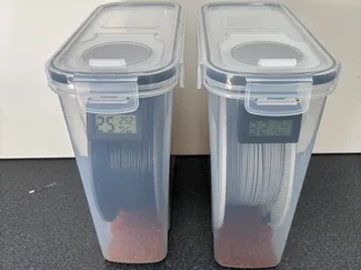 4l cereal box lidholder for hygrometer