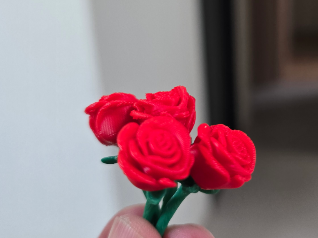 Miniatura 1 do modelo 3D 迷你玫瑰花-拆件打印-无需AMS