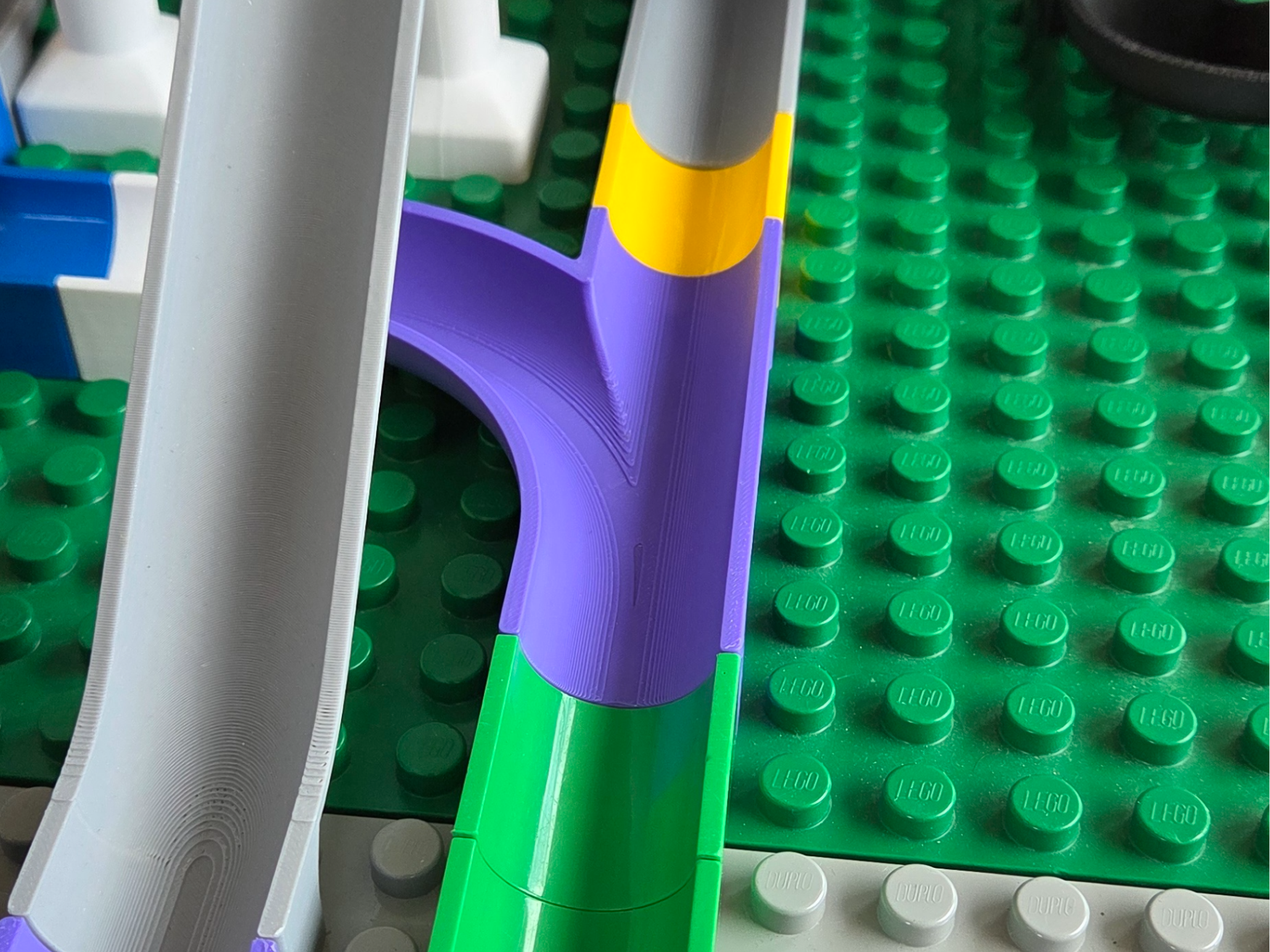 marble run dual merge track duplo hubelino