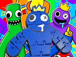 Rainbow Friends Blue Flexi Toy