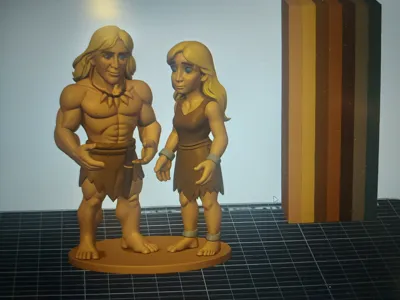 Prehistoric  man and girlfriend