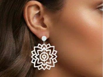 Geometric Mandala Earrings