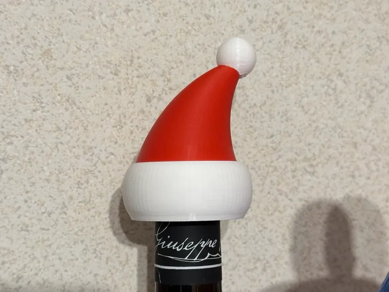Santa hat wine cup