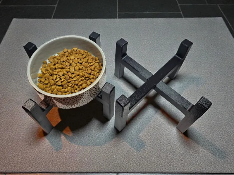Elevated Pet Bowl Riser – Modular X-Frame Stand
