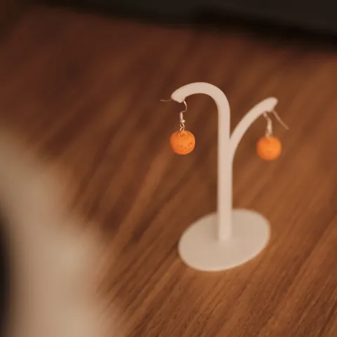 Jack O Lantern Halloween Earrings view 2