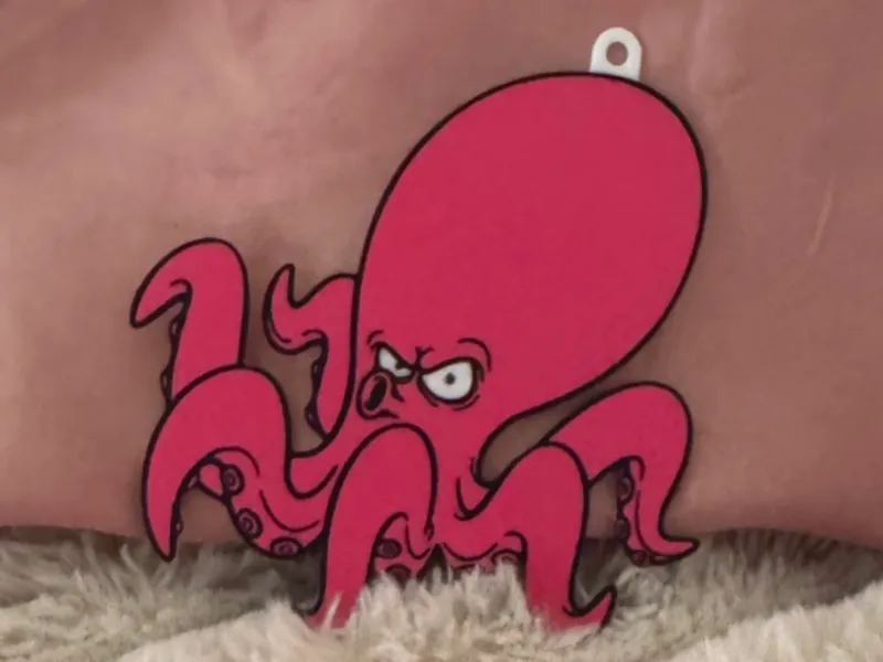 Angry Octopus Keychain