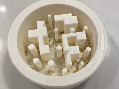 Slow eat dog bowl