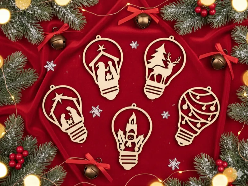 Christmas Light Bulb Bundle - 6 Unique Designs