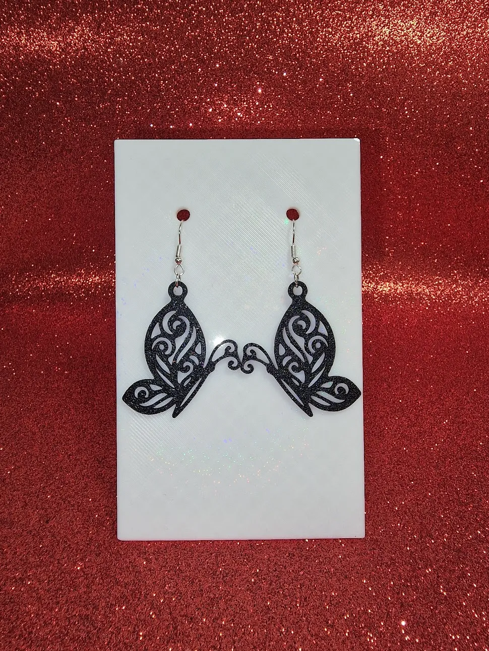 Pair of butterflies earrings view 3