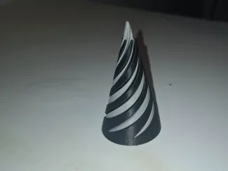 spiral cone 3d printed