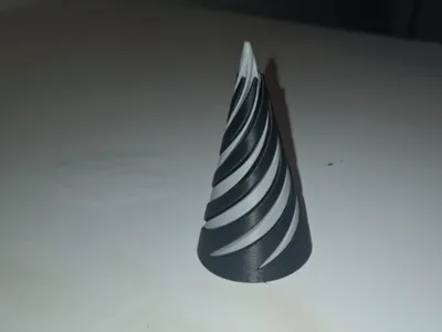 spiral cone 3d printed
