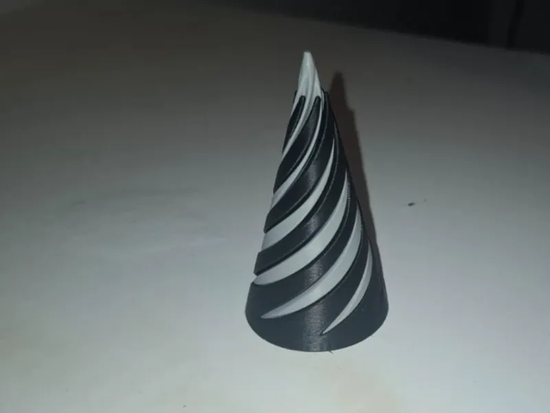 spiral cone 3d printed