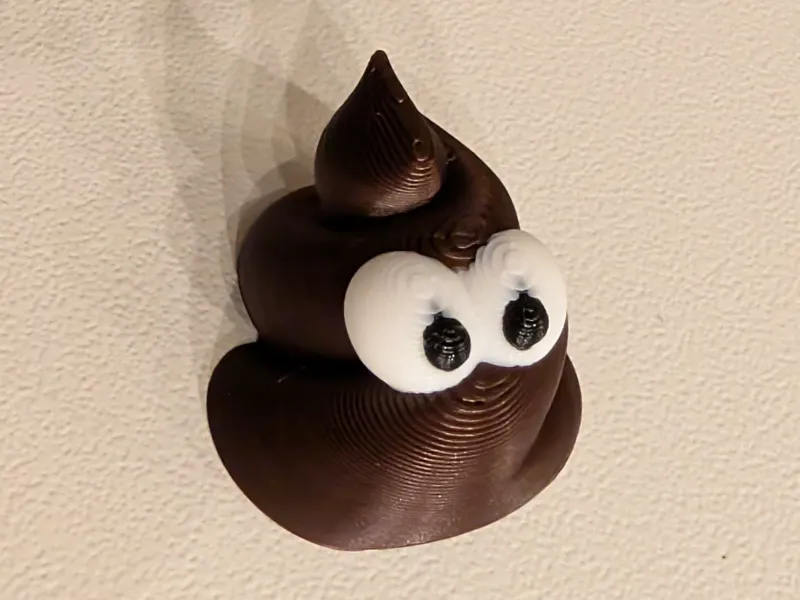 Kackhaufen-Magnet mit Comic-Augen 