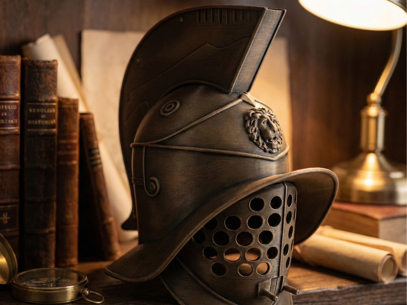 Ancient Gladiator Helmet | Epic Display Piece 