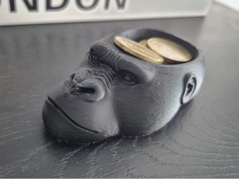 Gorilla Head Catchall Tray Desk Entryway Organizer
