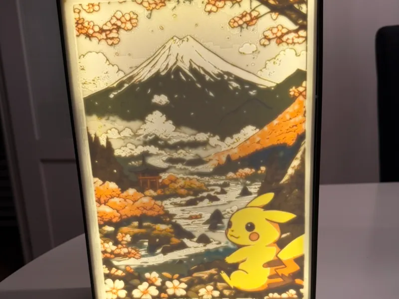 Pikachu lithophane japan