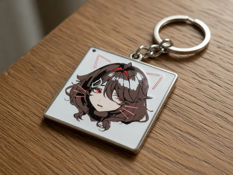 Cute Anime Cat Girl Keychain