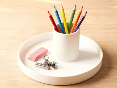 The Encounter of Minimalist Aesthetics and Practical Storage — An Integrated Storage Tray Pen Holder, Bringing New Order to Your Desktop