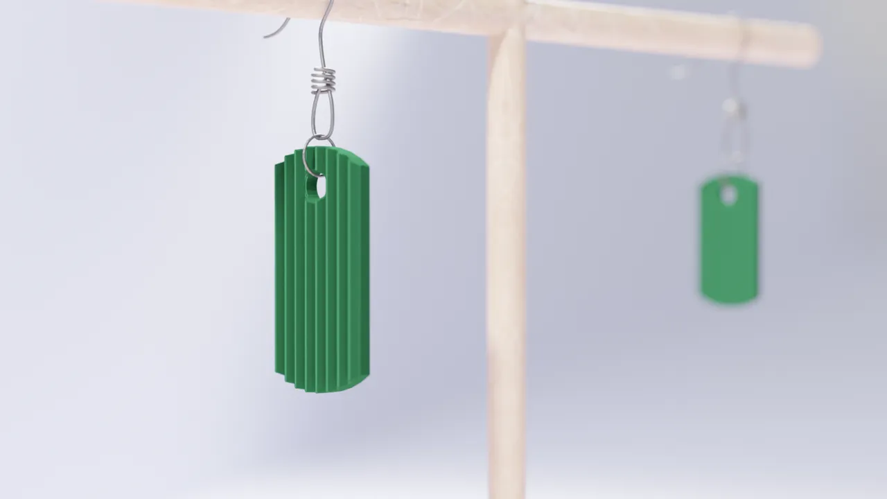 Stylish Earring. Easy and quick to print. view 2