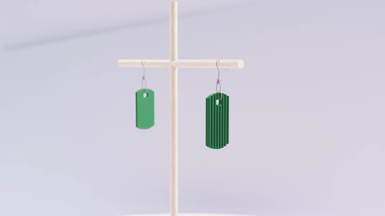Stylish Earring. Easy and quick to print. view 3