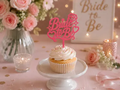 Bride to Be Cupcake Cake Topper Bridal Decoration