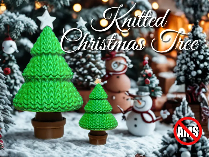 Knitted Christmas Tree (Small & Large) / NO AMS