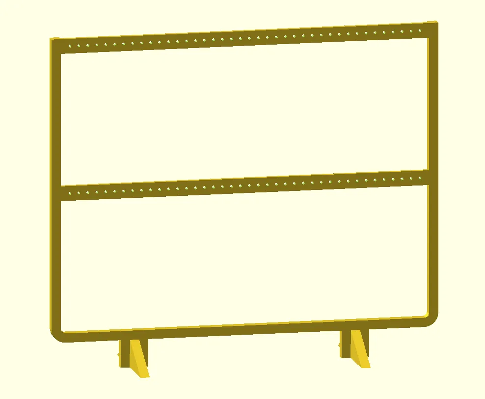 Customizable simple earring stand view 3
