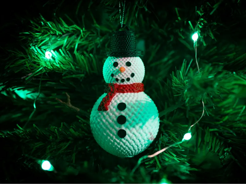 Knitted Snowman Christmas Ornament
