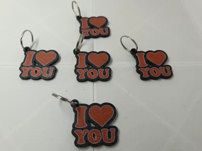 Smooth ‘I Love You’ keychain