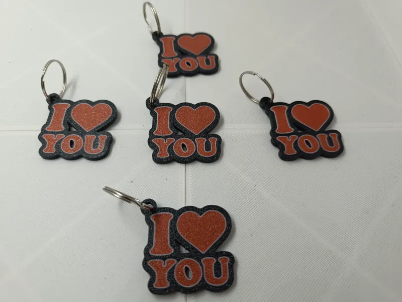 Smooth ‘I Love You’ keychain