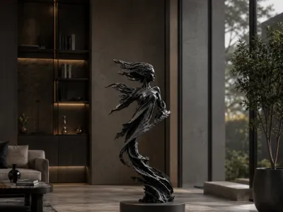 Wind Spirit – elegant figure with flowing movement