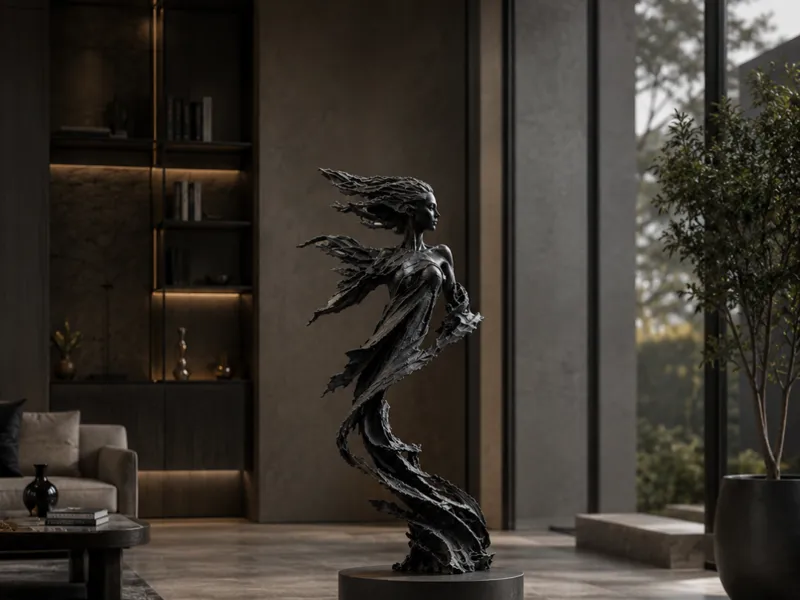 Windgeist – elegante Figur mit fließender Bewegung
