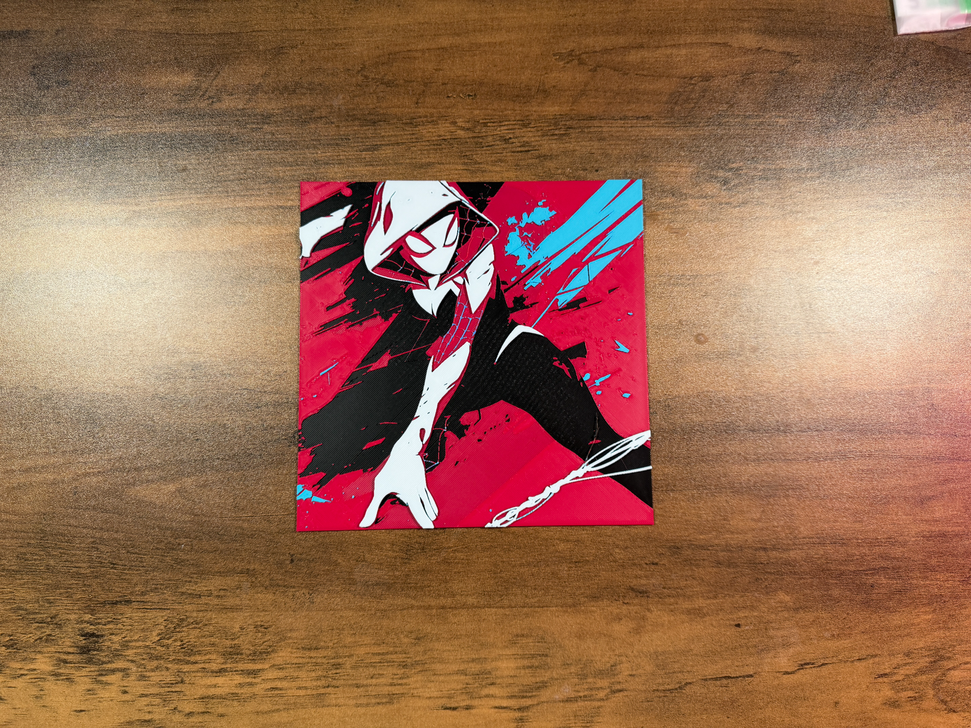 Spider-Gwen | Vibrant Action HueForge Poster