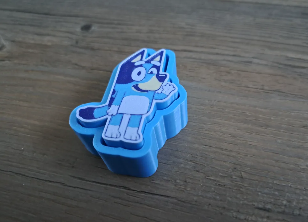 Bluey fidget clicker with keyboard swith - Free 3D Print Model - MakerWorld