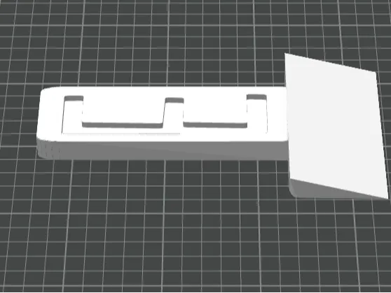 Scraper with letter E